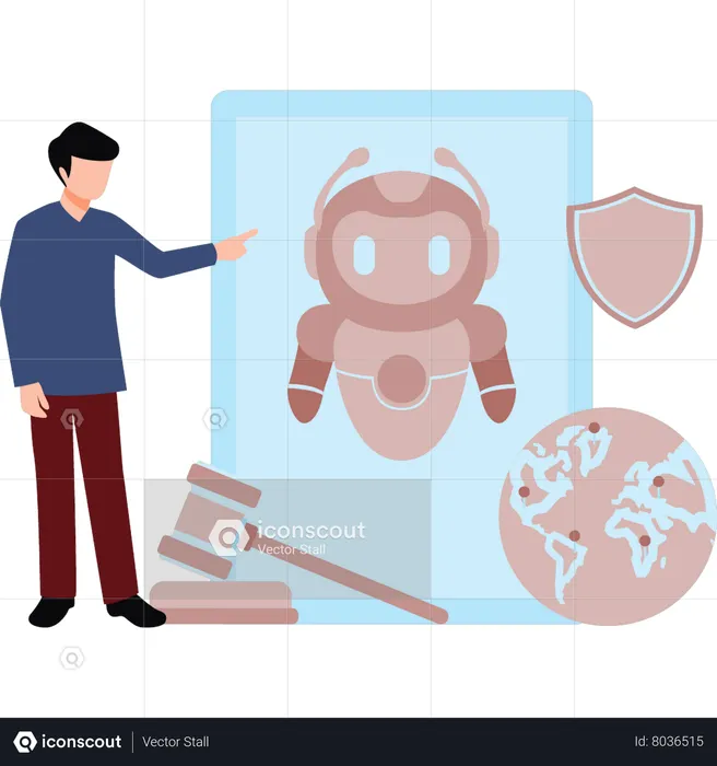 Boy has legal permission for his robot tech  Illustration