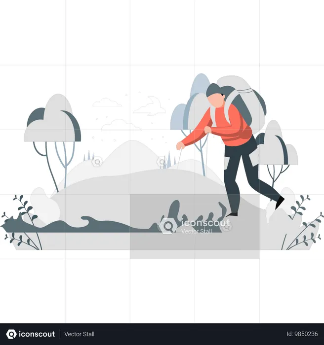 Boy has survived fall  Illustration