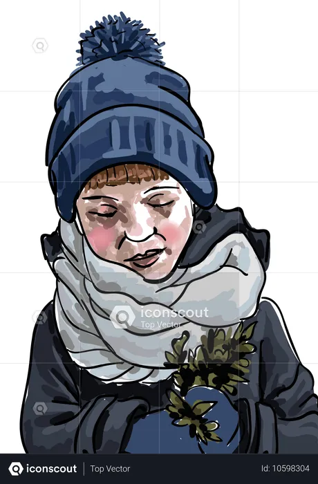 Boy in Winter clothes  Illustration