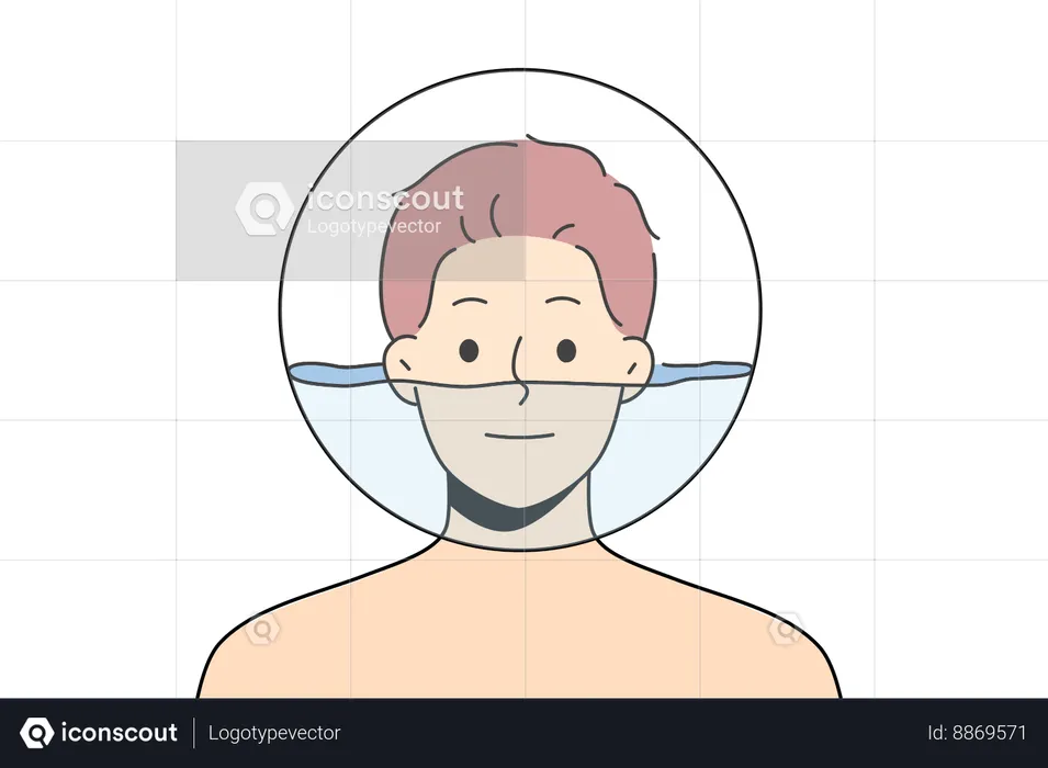 Boy is diving in swimming pool  Illustration