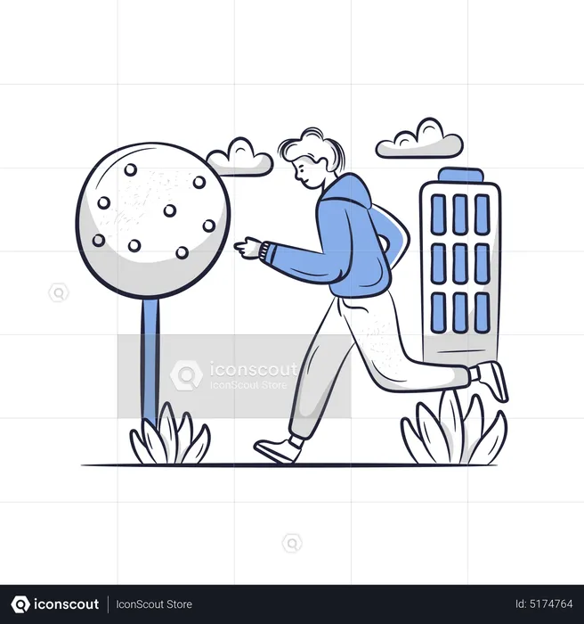 Boy jogging  Illustration