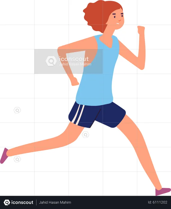 Boy Jogging  Illustration