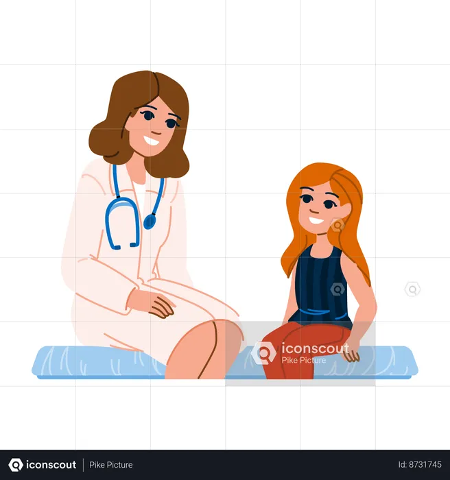 Boy pediatricians young patient  Illustration