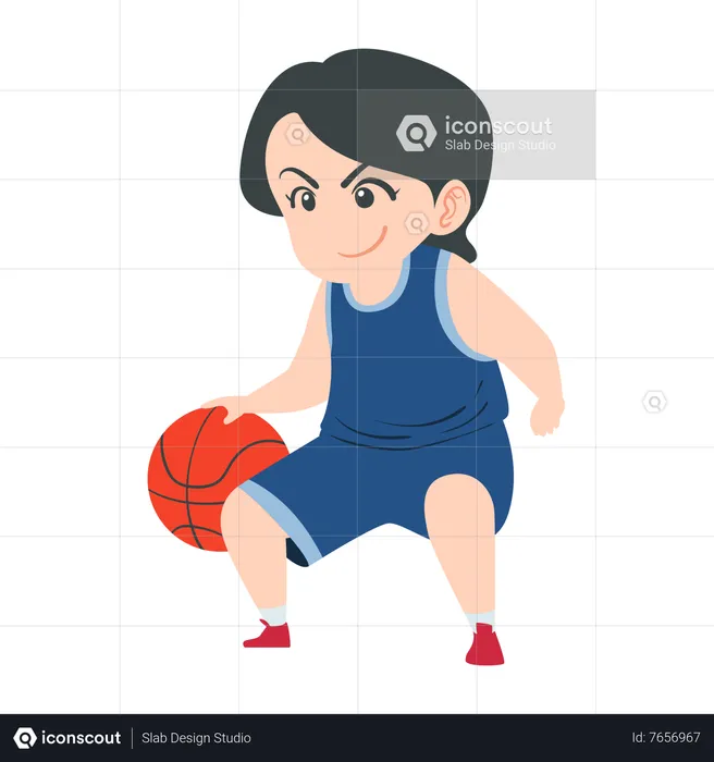 Boy playing basketball  Illustration