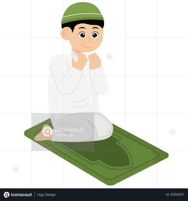 Boy Praying  Illustration