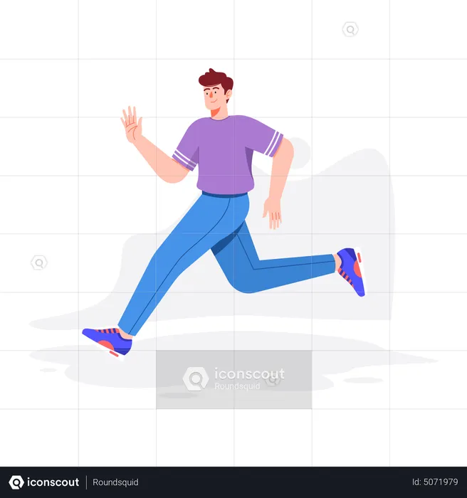 Boy running  Illustration