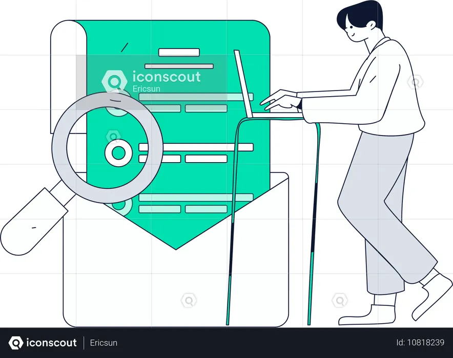 Boy scheduling plan  Illustration