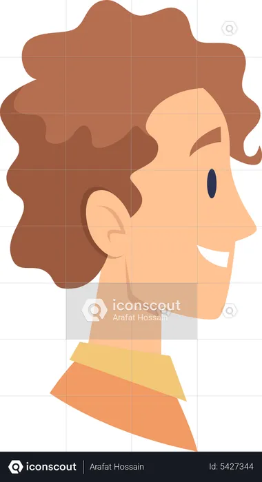 Boy side face  Illustration