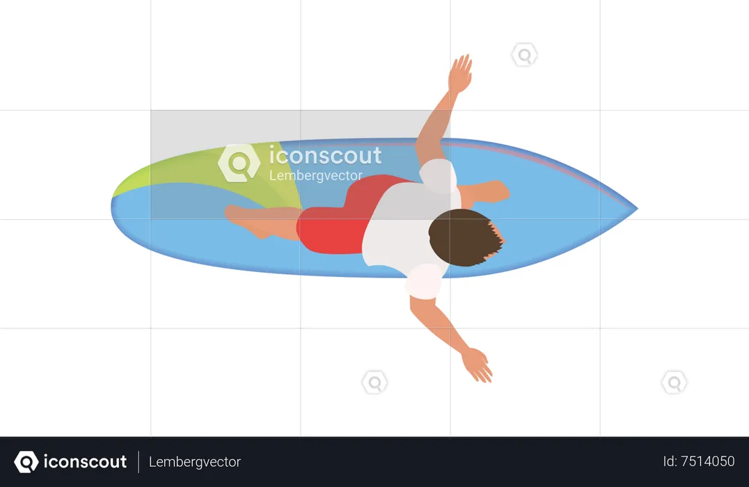 Boy surfing  Illustration