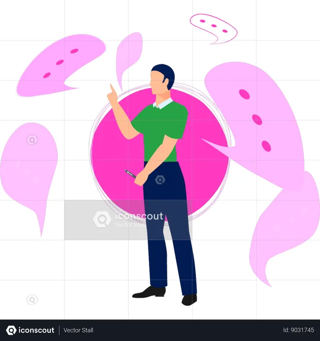 Boy thinking about decision fatigue  Illustration