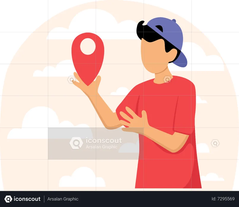 Boy travelling  Illustration