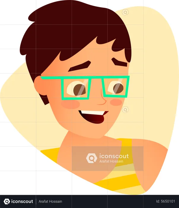 Boy Wearing Goggles  Illustration