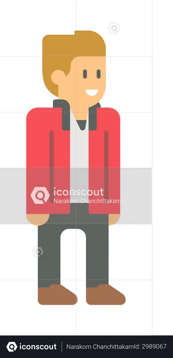 Boy wearing jacket  Illustration