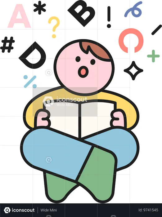 Boy with book  Illustration