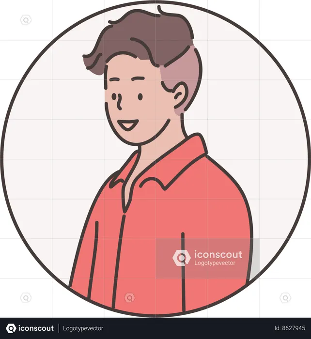 Boy with new haircut  Illustration
