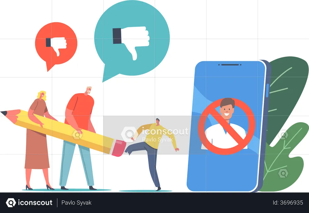 Boycott Person  Illustration