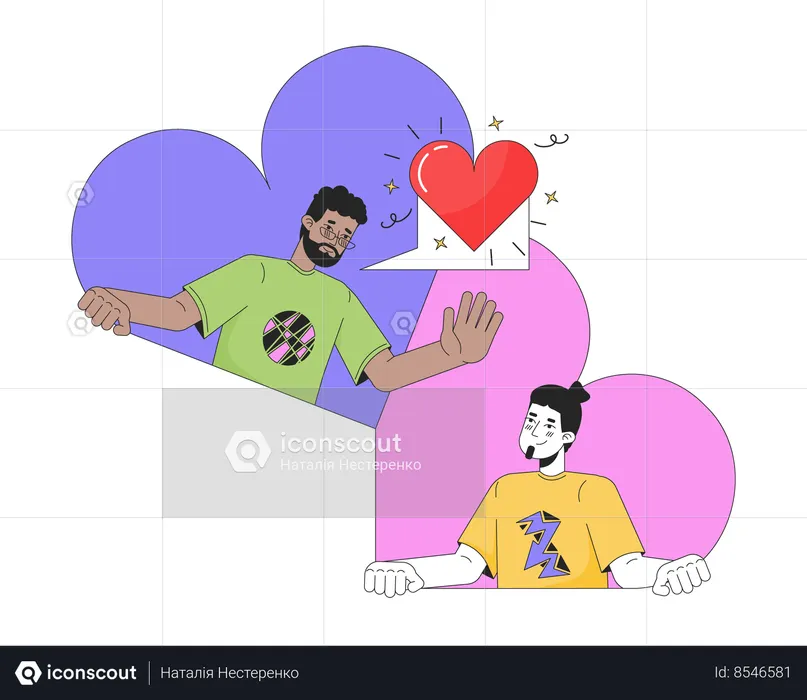 Boyfriends gay dating app  Illustration
