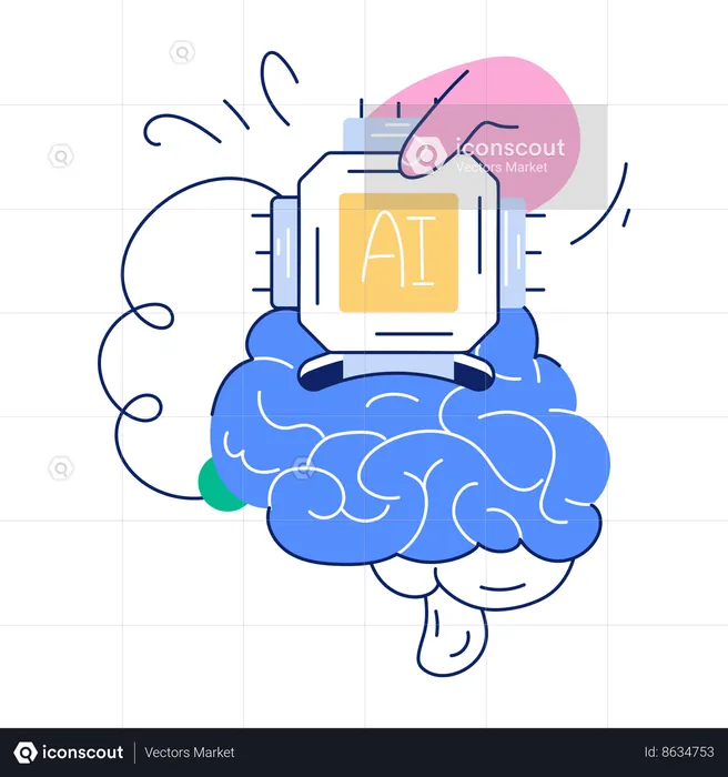 Brain Chip  Illustration