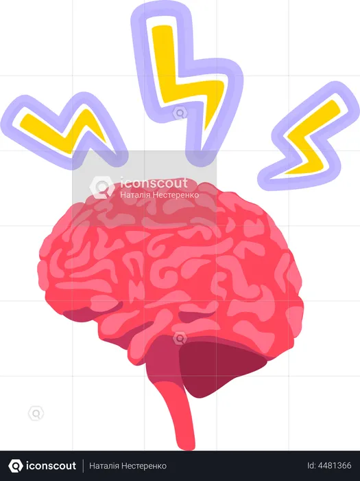 Brain in pain  Illustration