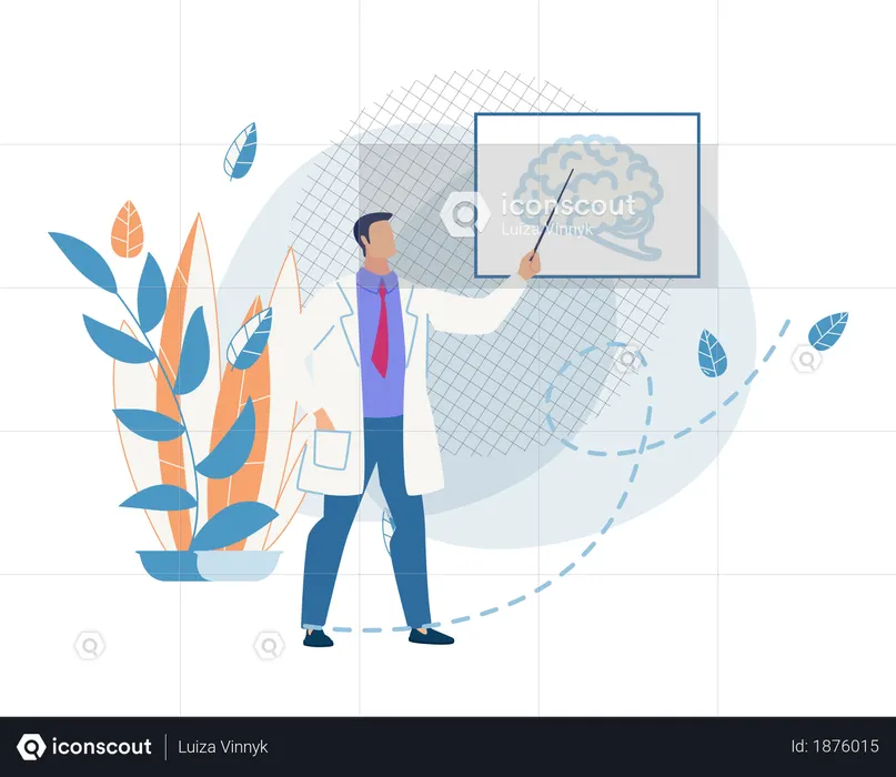 Brain problem presentation  Illustration