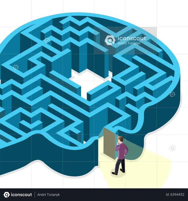 Brain Puzzle  Illustration