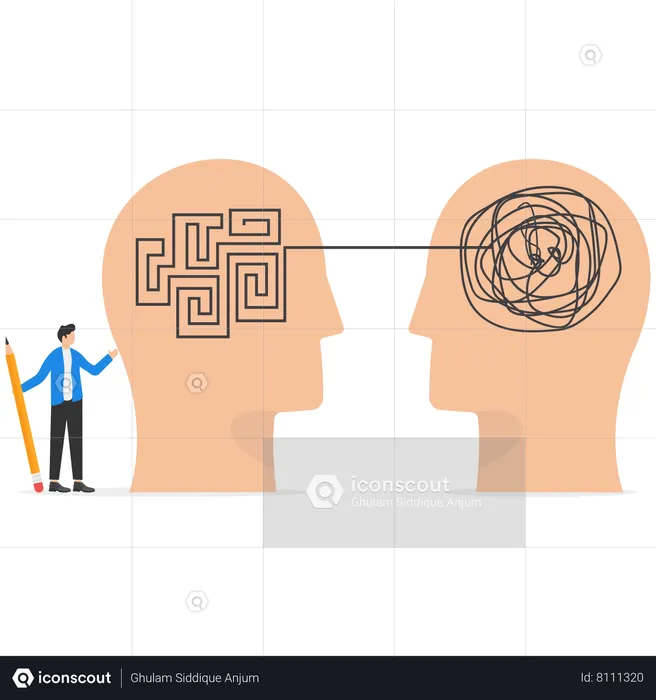 Brainstorm business people  Illustration