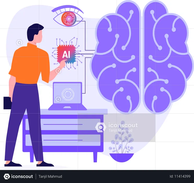 Brainstorming With Ai  Illustration