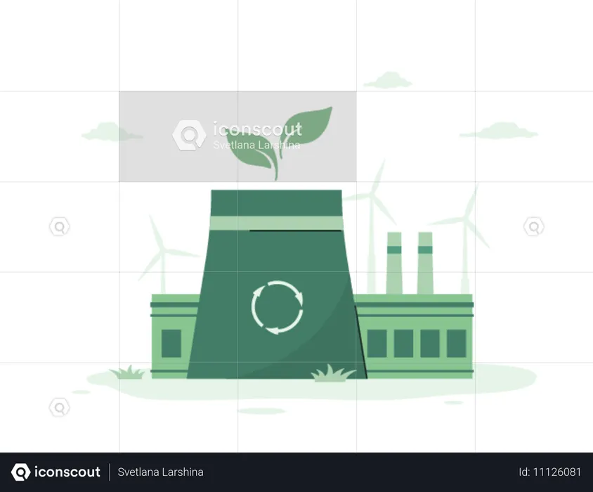 Branchen, die Ökoenergie nutzen  Illustration