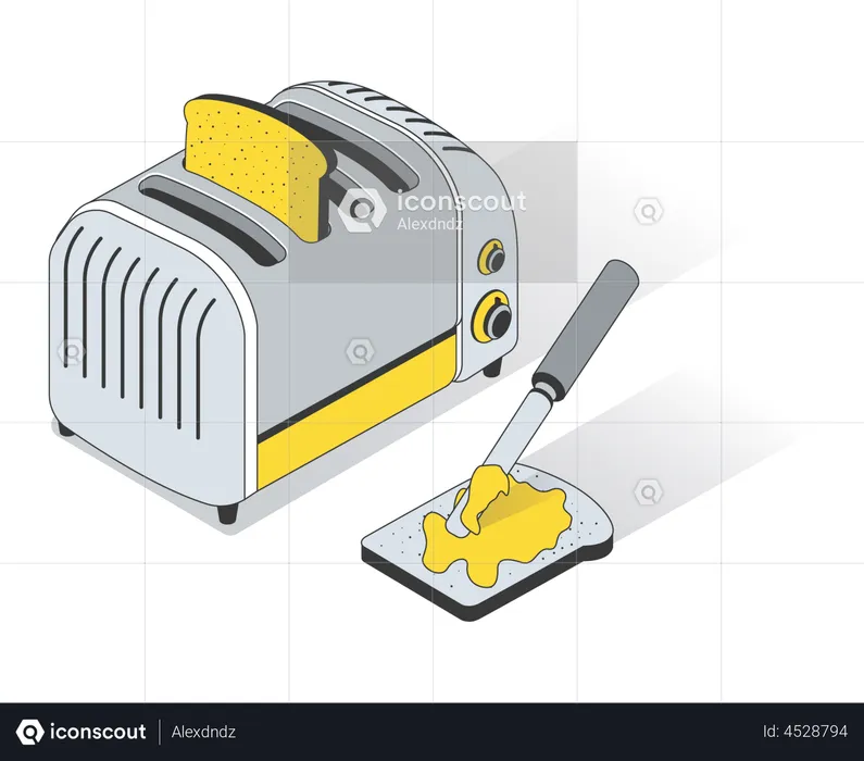 Bread Toaster  Illustration