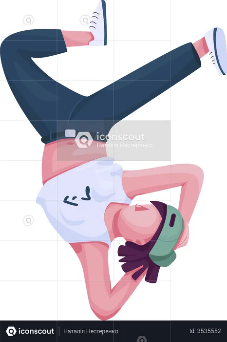 Break dance performer  Illustration