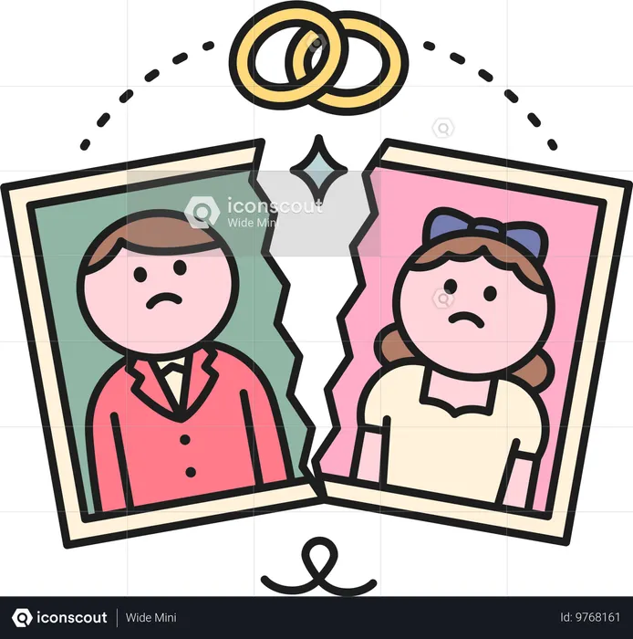 Break Up Of Engagement  Illustration
