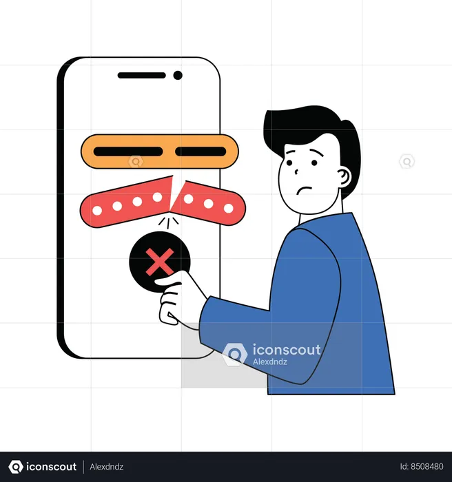 Breaking mobile security  Illustration