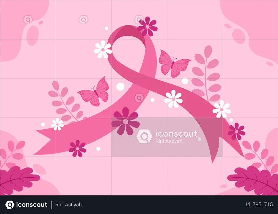 Breast Cancer Awareness Month  Illustration