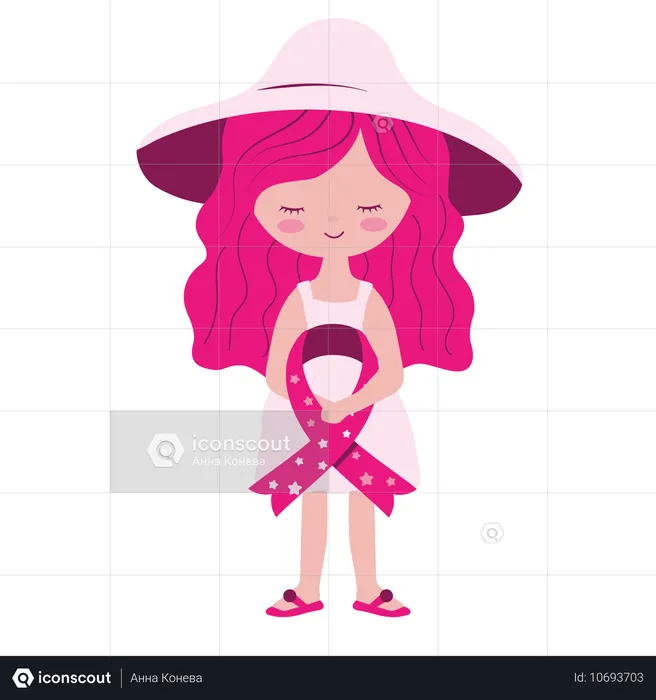 Breast Cancer Female  Illustration