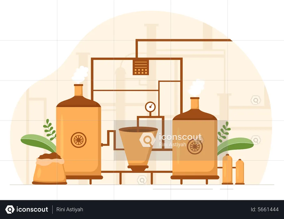 Brewing process  Illustration