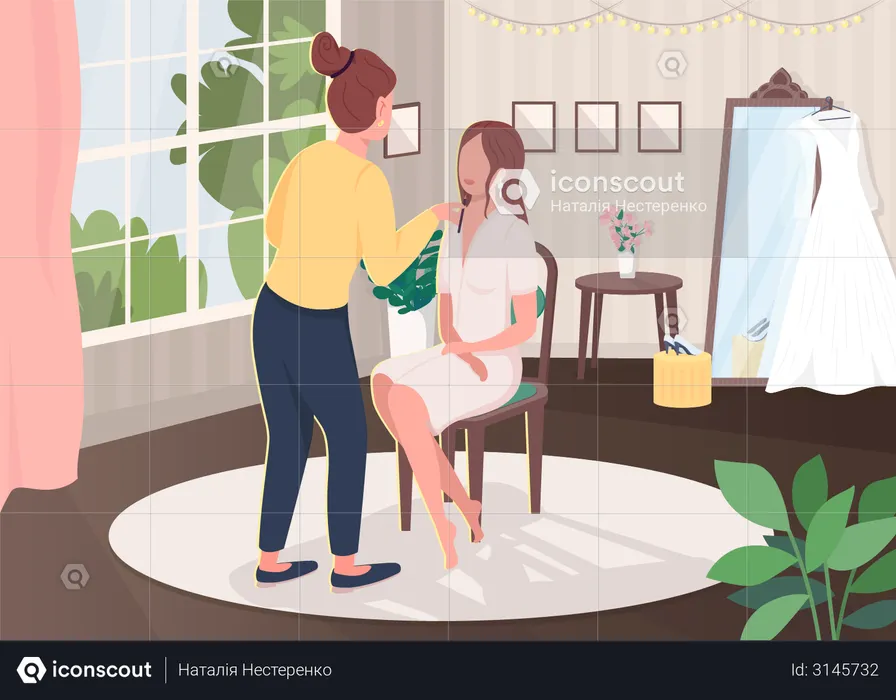 Bridal makeup  Illustration