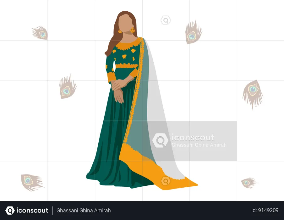 Bridel Lehenga  Illustration