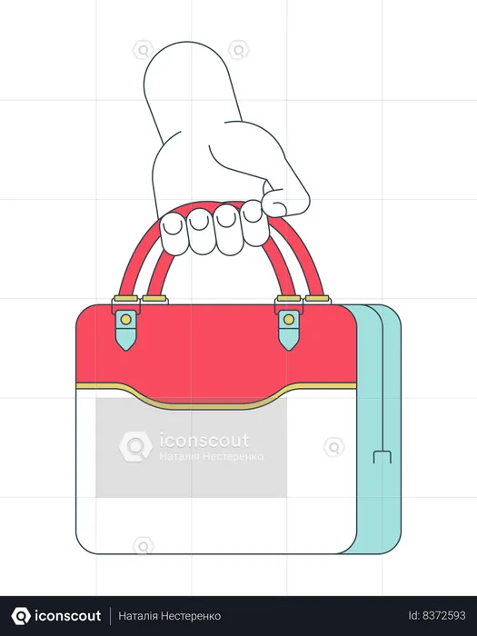 Briefcase holding  Illustration