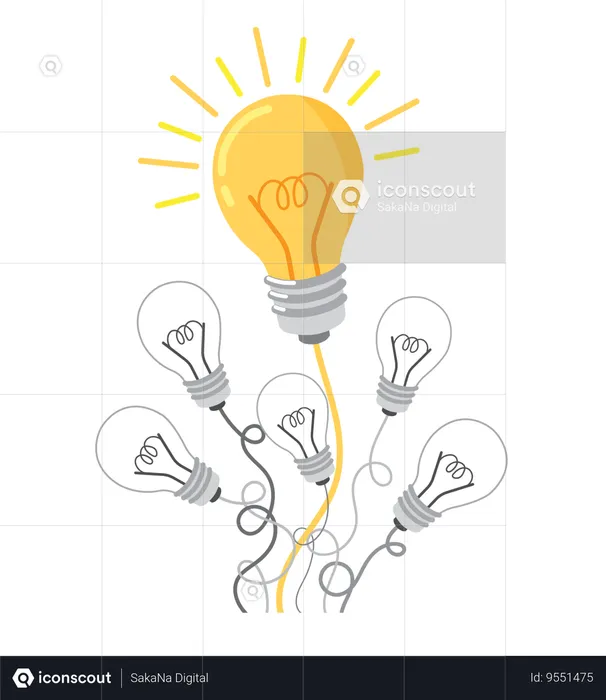 Bright business ideas  Illustration