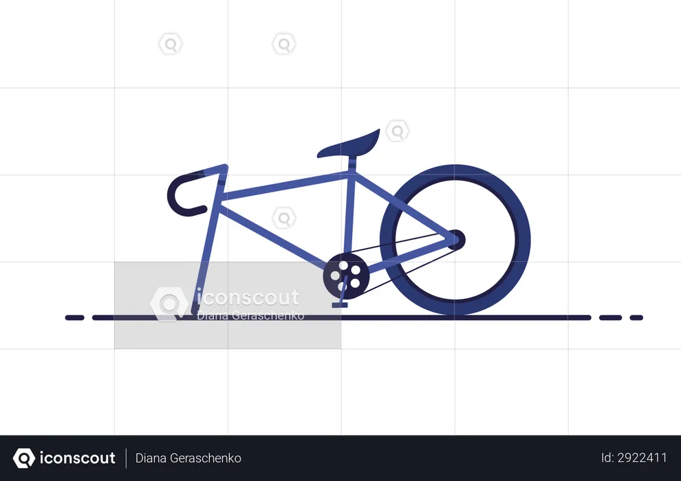 Broken bike  Illustration