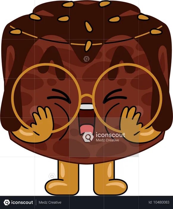 Brownie Mascot Character shouting  Illustration