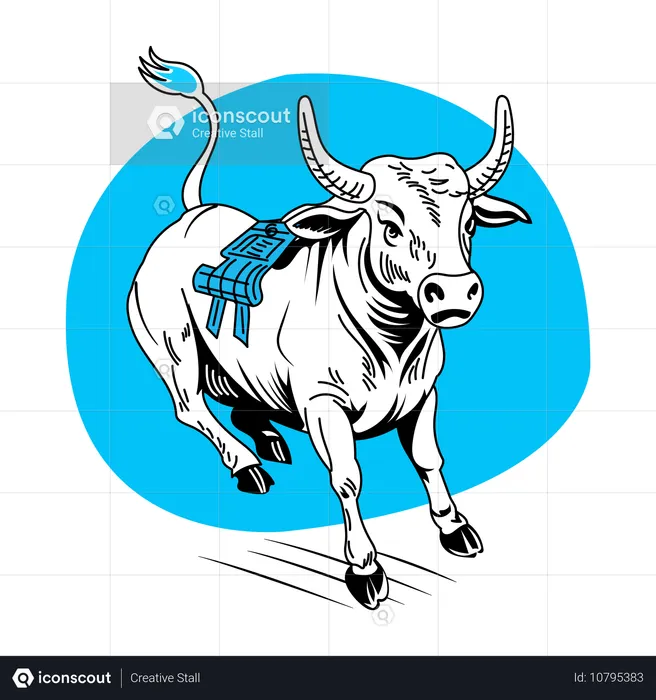 Bucking Bull  Illustration