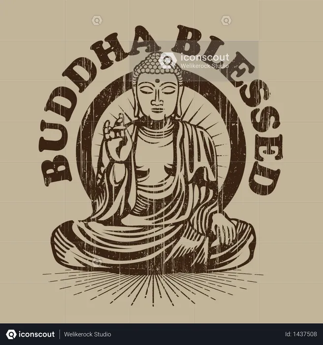 Buddha Blessed  Illustration