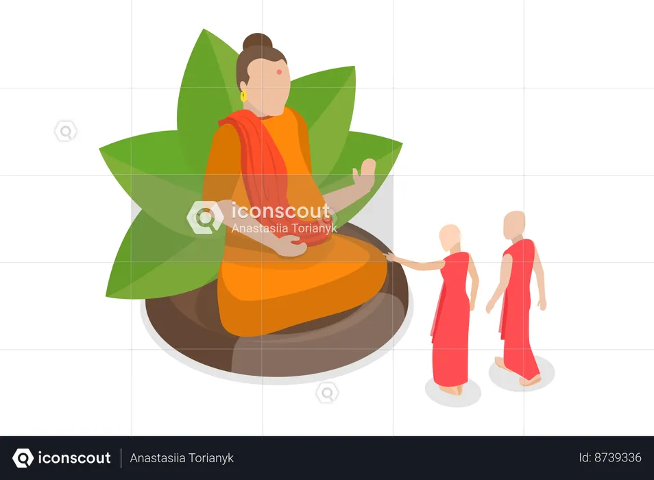 Buddha Traditional Temple  Illustration
