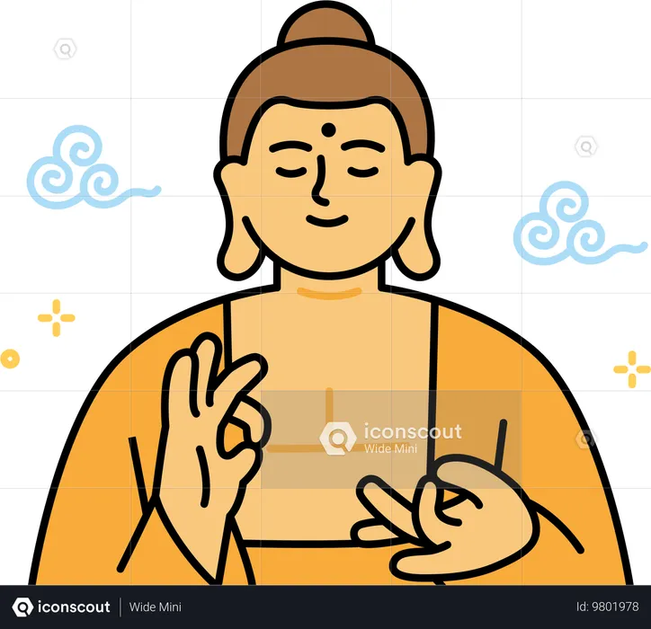 Buddhism metaphor  Illustration