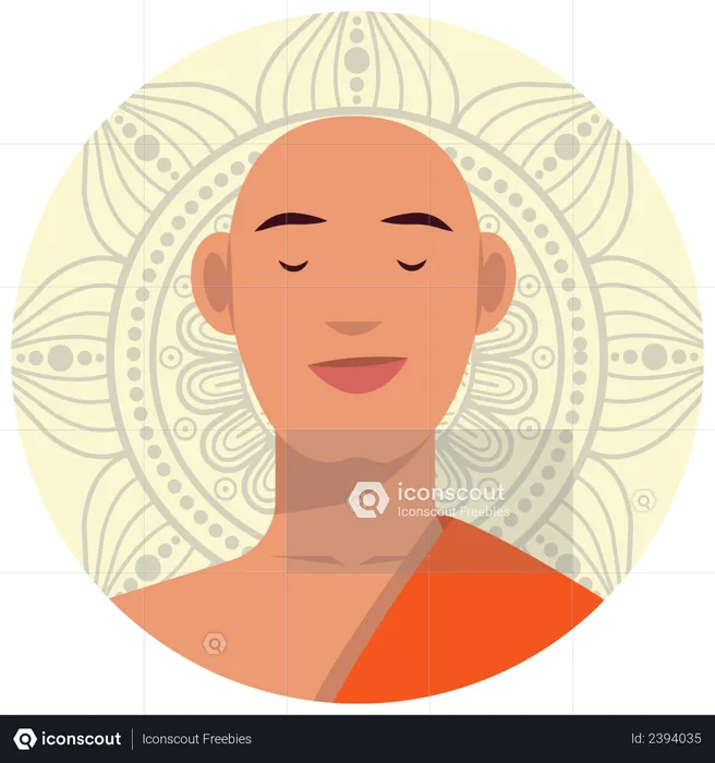Buddhist-monk  Illustration