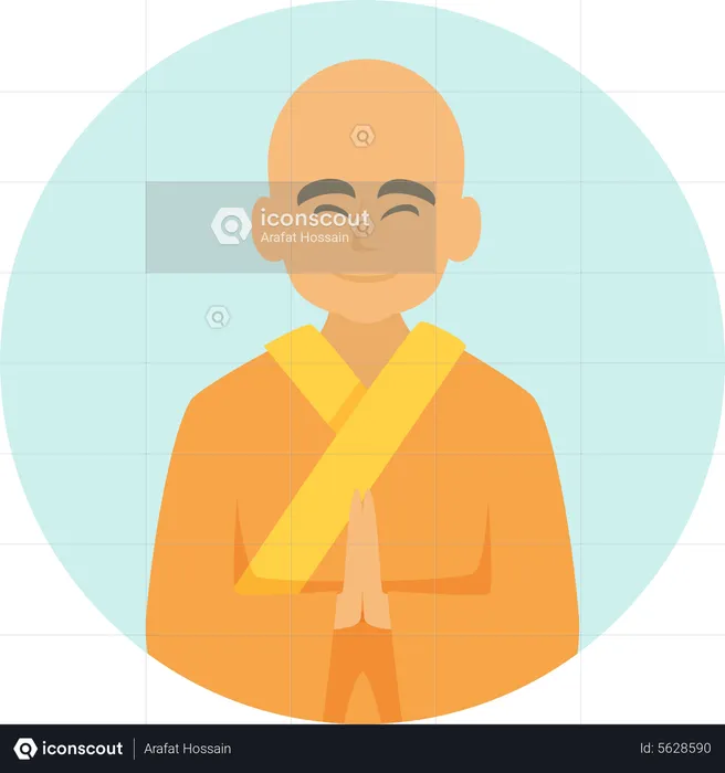 Buddhist Monk  Illustration