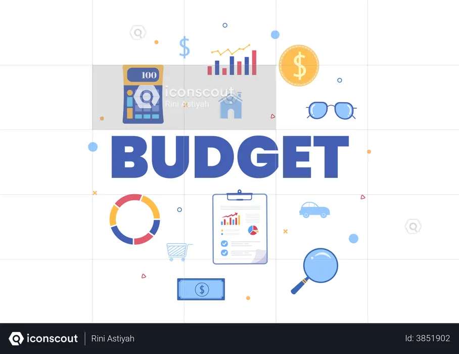 Budget calculation and analysis  Illustration