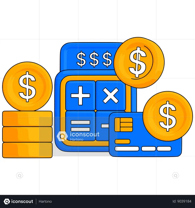 Budget calculator  Illustration