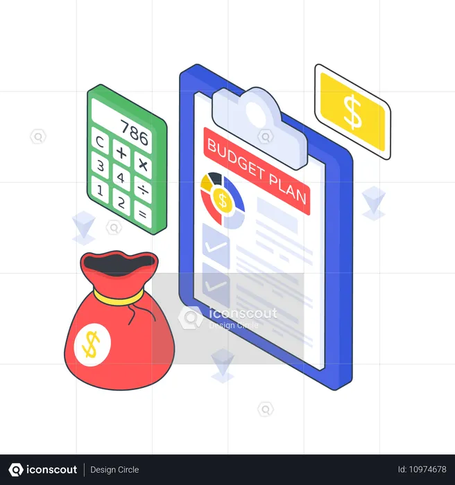 Budget Planning and calculation  Illustration